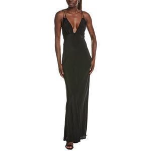 Paris Georgia Womens  Bernie Silk Slip Dress, Black